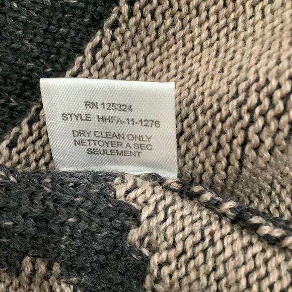 Haute Hippie Brown Tan Merino Wool Striped Jacquard XS - Small Sweater Cardigan - Picture 10 of 10